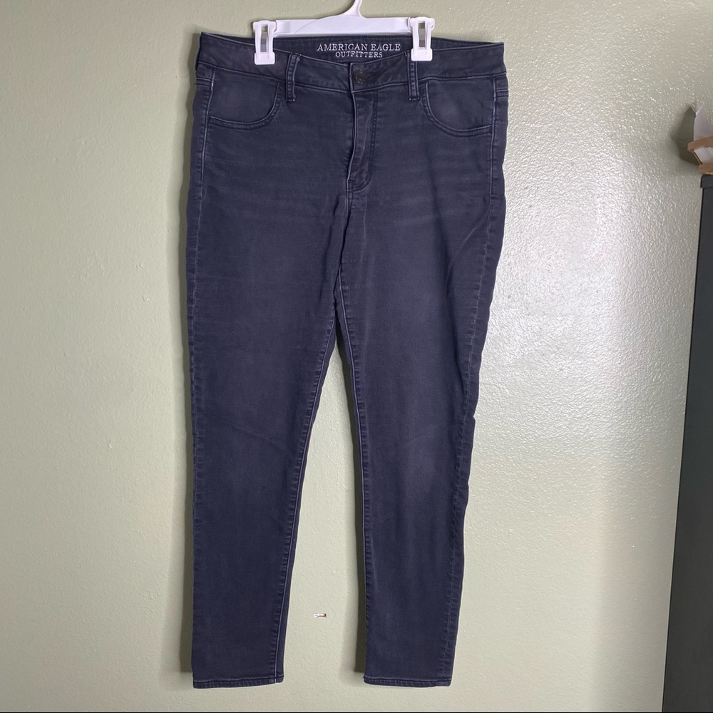 American Eagle Black Super Stretch Skinny Jeans